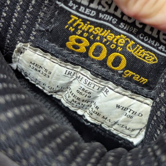 Red Wing Irish Setter King Toe Camo Leather Work Boots Lace Up Hunting Camping - Picture 8 of 8